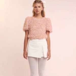 ENGLISH FACORY  FUZZY FEATHER TOP XS SOLD OUT! NWT!